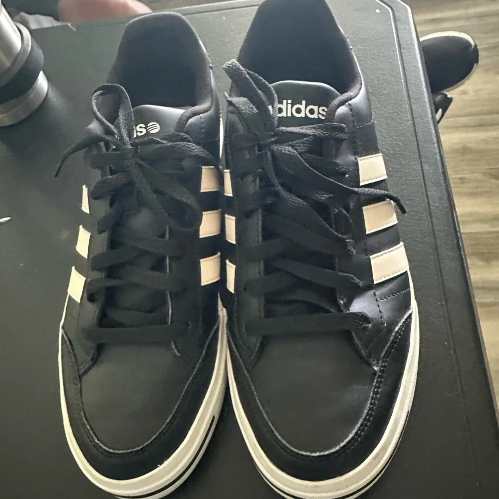 Adidas Black and White Sneakers Classic Design—NEO ORTHOLITE - Picture 1 of 5